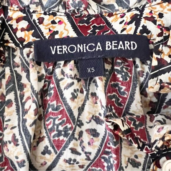Veronica Beard Calisto Ruffled Collar Button Down Shirt Size XS - Picture 4 of 4